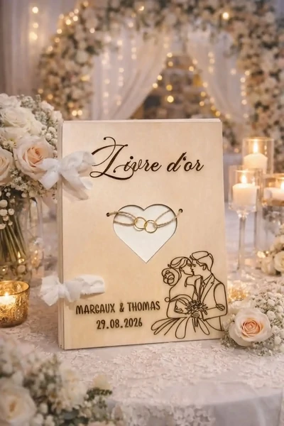 Livre d'or avec anneaux