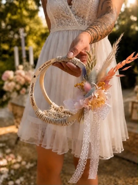 Porte alliance macramé