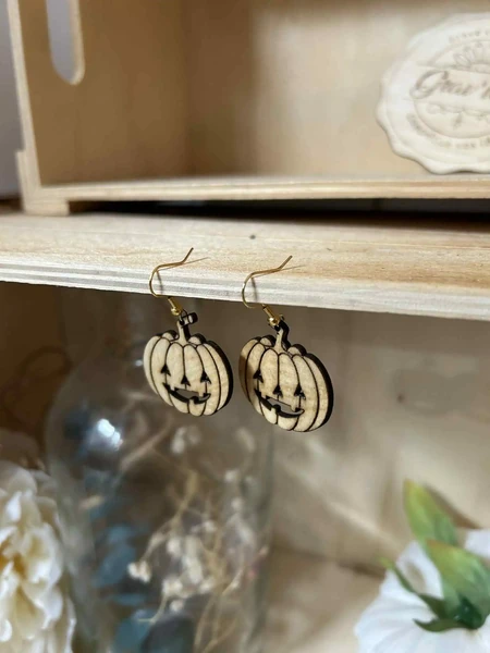 Boucle d'oreille citrouille