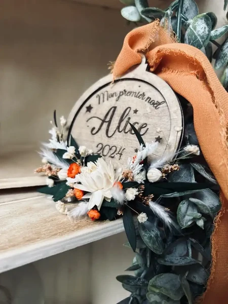 Boule de noël fleurs