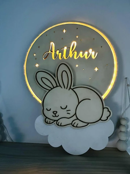 Enseigne lumineuse Lapin