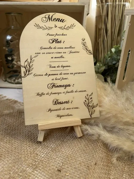 Menu en bois