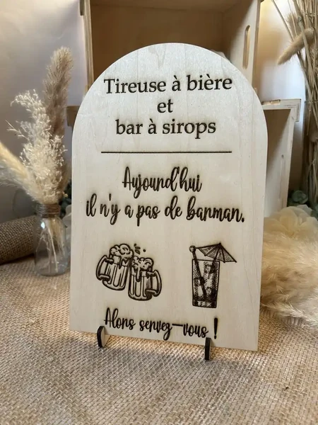 Panneau Tireuse à bière et bar a sirop