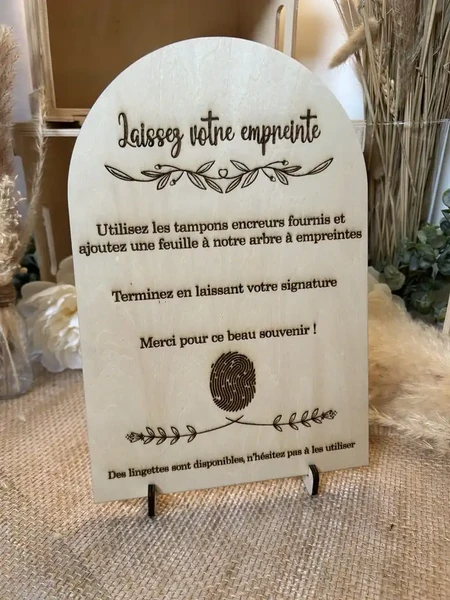 Panneau explicatif pour jeu de l'empreinte