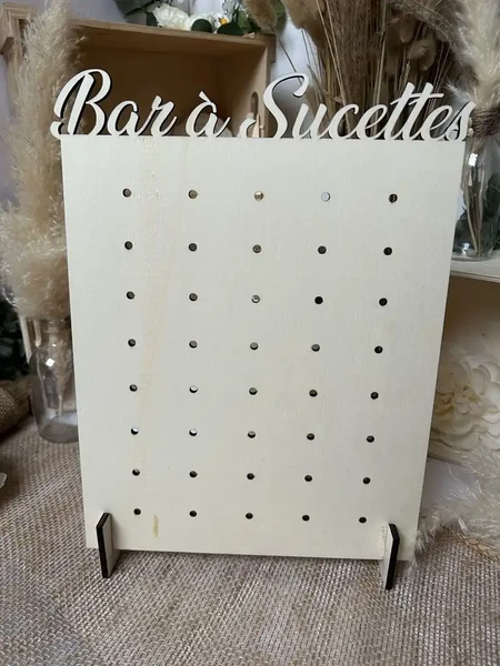 Panneau pour bar à sucettes