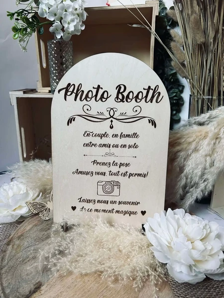 Panneau pour photobooth avec pied