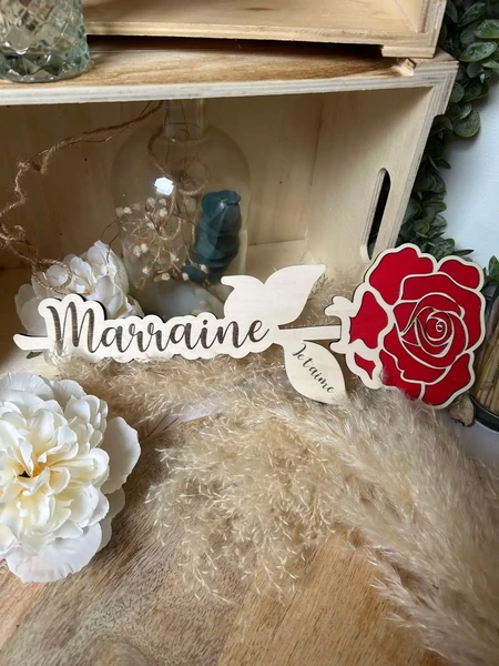 Rose avec mot