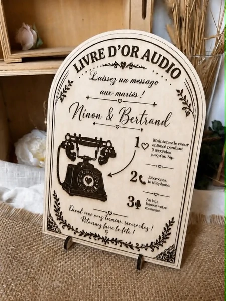 Panneau livre d'or audio
