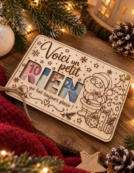 Carte de Noël pour argent – Texte au choix
